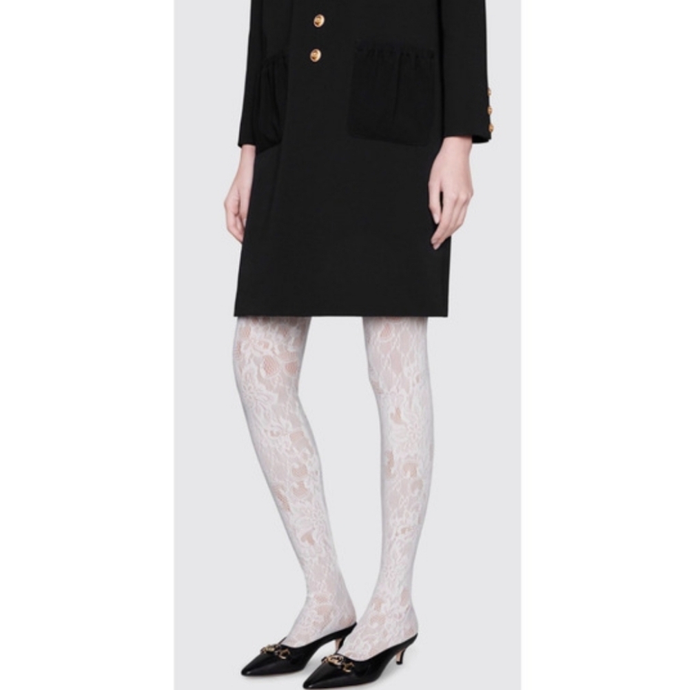 Gucci Pointed Leather Mules with Chain Accent